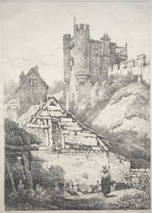 At York, Farmyard with Chickens by Samuel Prout