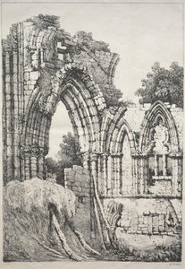A Series of Ancient Buildings and Rural Cottages in the North of England: At York, Ruins, 1821 by Samuel Prout