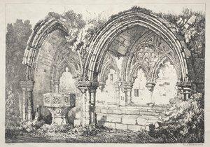Part of Kirkham Abbey by Samuel Prout