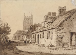 Church and Cottages by Samuel Prout