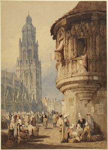 Market Scene by Samuel Prout
