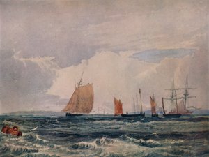 Off Plymouth, c1827 by Samuel Prout