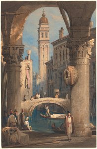 San Giorgio dei Greci, Seen from an Arcade by Samuel Prout