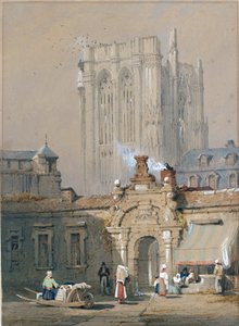 The Old Tower, Cologne Cathedral, early 19th century by Samuel Prout