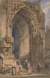 The Porch, Reims Cathedral by Samuel Prout