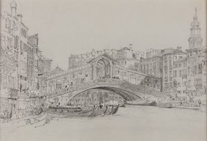 The Rialto, Venice by Samuel Prout