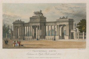 Triumphal Arch, entrance to Hyde Park Corner, London, erected 1827