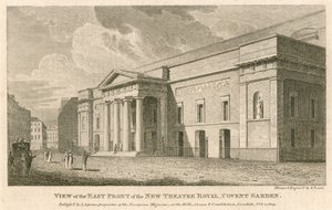 View of the east front of the new Theatre Royal, Covent Garden, London by Samuel Rawle