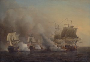 Action off the Cape of Good Hope by Samuel Scott
