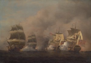 Action off the Cape of Good Hope by Samuel Scott
