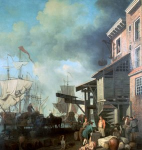 Old Custom House Quay by Samuel Scott