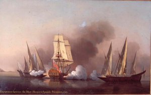 The Engagement between the Blast Sloop and two Spanish Privateers