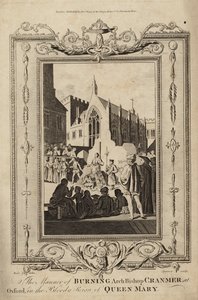 The manner of burning Archbishop Cranmer at Oxford by Samuel Wale