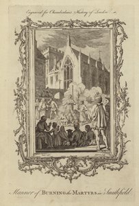 The Manner of Burning the Martyrs in Smithfield by Samuel Wale