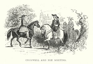 Cromwell and Fox Meeting (engraving) by Samuel Williams