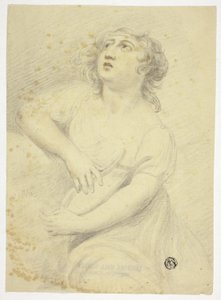 Woman with Lyre by Samuel de Wilde