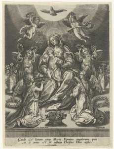 Madonna with Child Surrounded by Angels