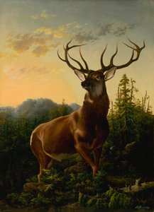 Deer in Forest Landscape, 1876