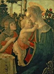 Madonna and Child with St. John the Baptist (detail) by Sandro Botticelli