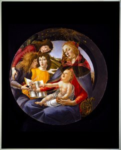 Virgin and Child with Three Angels, also called Madonna of the Magnificat by Sandro (1444/5 1510) Botticelli