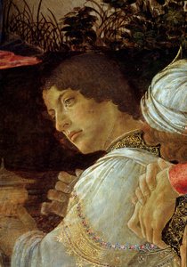 The Adoration of the Magi (detail) by Sandro Botticelli