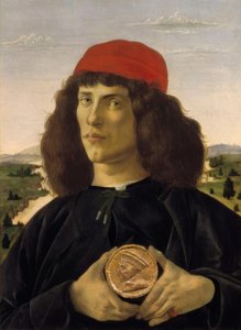 Portrait of an Unknown Man with the Medal of Cosimo the Elder by Sandro Botticelli