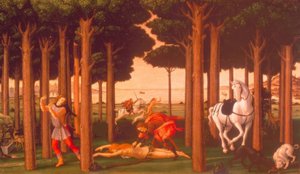 The Story of Nastagio degli Honesti II by Sandro Botticelli