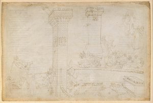 The Divine Comedy, Inferno VIII. Virgil and Dante in the Fifth Circle of Hell: The Wrathful in the Styx; Before the Gates of the City of Dis by Sandro Botticelli