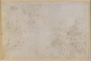 The Divine Comedy, Inferno XXI. Virgil and Dante in the Eighth Circle of Hell (Malebolge), 5th Bolgia: Punishment of the Corrupt in Public Offices; The Escort by the Devils by Sandro Botticelli