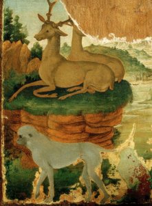 Landscape with Roe Deer and Monkeys