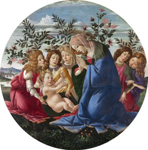 Madonna Adoring the Child with Five Angels