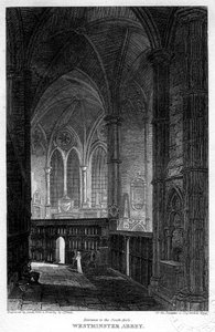 Entrance to the south aisle, Westminster Abbey, London by Sands