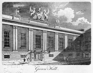 Grocers Hall, City of London, 1811 by Sands