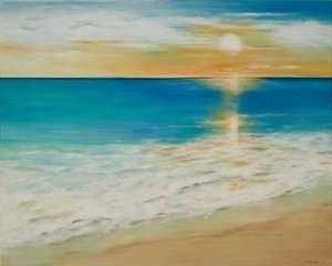 Seascape at Sunset, 2019 by Sandy Iseli