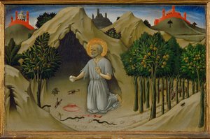 Saint Jerome Penitent by Sano di also Ansano di Pietro di Mencio Pietro