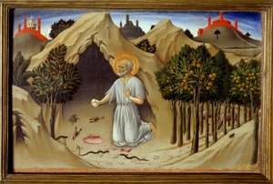 The Penitence of Saint Jerome by Sano di also Ansano di Pietro di Mencio Pietro