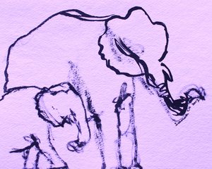 Abstract Elephant Family