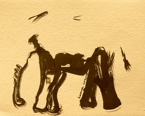 Abstract Ink Elephant