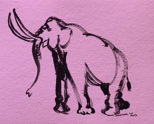 Abstract Pink Elephant by Santhosh ch