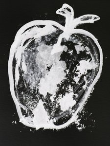 Abstract White Apple by Santhosh ch