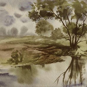 Calm River Reflection