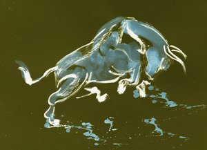 Charging Blue Bull