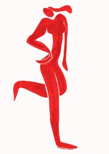 Elegant Red Figure
