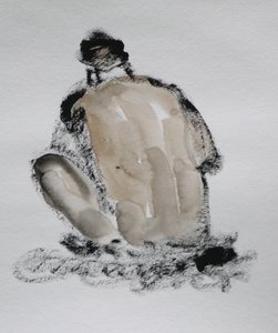 Expressive Nude Figure Sketch by Santhosh ch