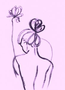 Graceful Woman Floral