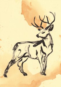 Majestic Stag Ink by Santhosh ch