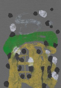 Metallic Gold Green Abstract by Santhosh ch