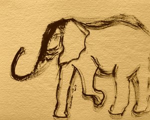 Minimalist Elephant Drawing