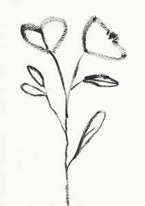 Minimalist Flower Sketch by Santhosh ch