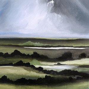Misty Purple Landscape